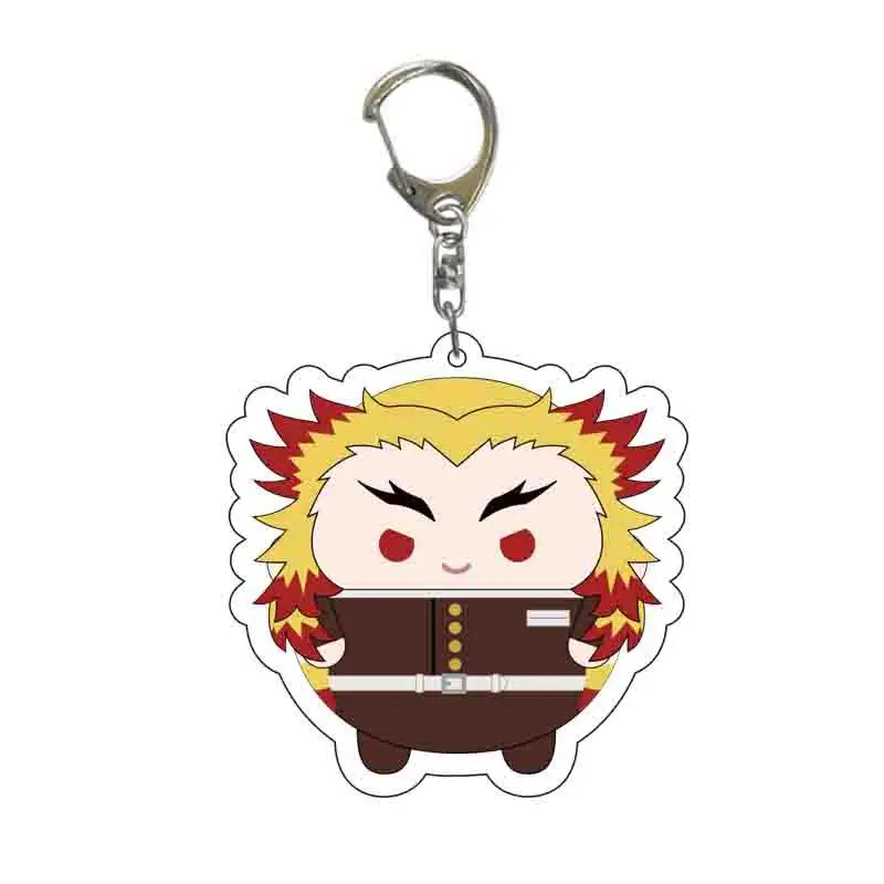 

New Hot Anime Demon Slayer Kamado Tanjirou Key Chains Kimetsu No Yaiba Rengoku Kyoujurou Key Ring Keychain That Brings Good Luck