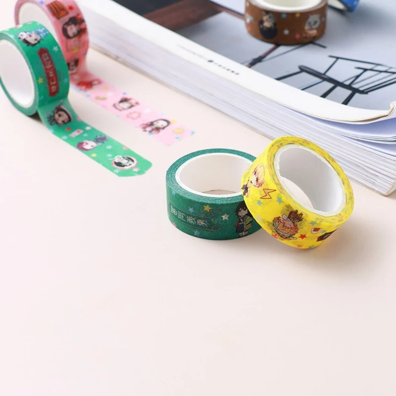 

1.5cm*5m Cartoon Adhesive Tape DIY Scrapbooking Sticker Anime Demon Slayer Kimetsu No Yaiba Washi Tape