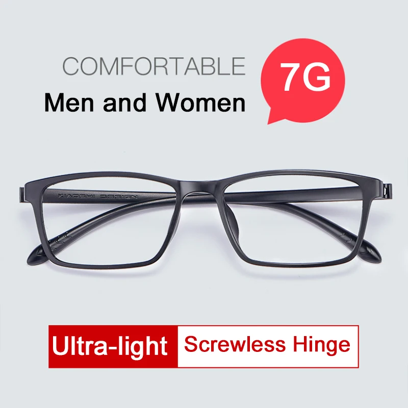 Оправа для очков TR90 мужчин и женщин без винтов Ультралегкая оптическая оправа по