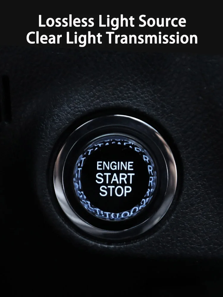 QHCP автомобильный Кристальный чехол с зажиганием двигателя наклейка накладка на
