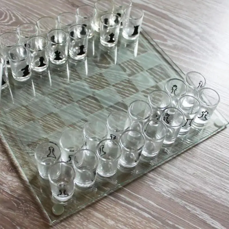 

Chess Tac Board Game Drinking Game Set Juegos De Mesa For Party Desk Board Entertainment Game For Friends Hacing Fun Glass Toys