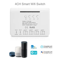 4ch wifi diy module switch ewelink smart switch module rf 433mhz wireless relay module switch timer voice controller