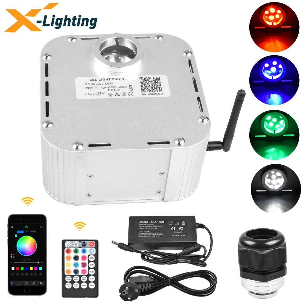 32W Music Control  Smart APP control Twinkle RGBW Fiber Optic Engine Starry Sky Effect Ceiling LED Lights