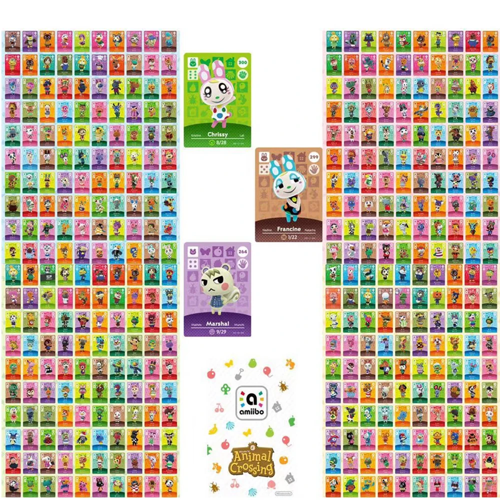 

456pcs For Mini Animal Croxxing Card NFC For Switch Animal Game Cards NS Switch Wii U 31x21mm