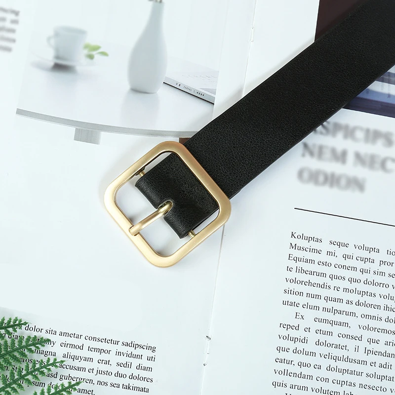 Непористый женский ремень модный простой студенческий широкий яркого цвета для