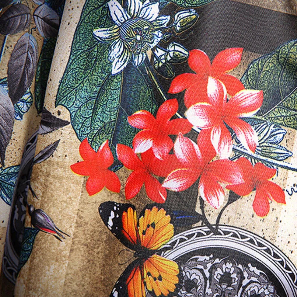 

Men's Jacket Men's Coat Men's Baseball Wear Men's Long Sleeve Stand Collar Casual Print Jacket