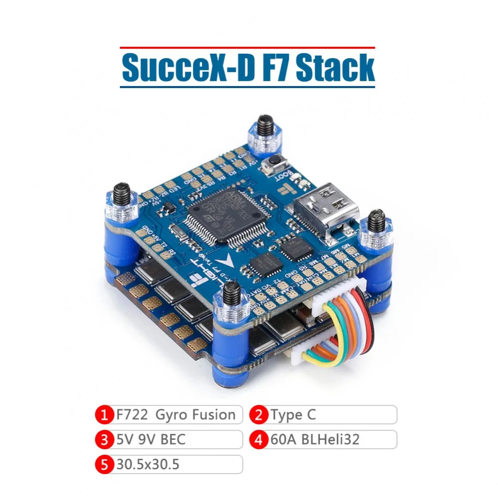 Контроллер полета IFlight SucceX D F7 V2.1 Stack TwinG 60A V2 Plus BLHELI32 4 в 1 ESC для FPV Racing DIY|Детали и