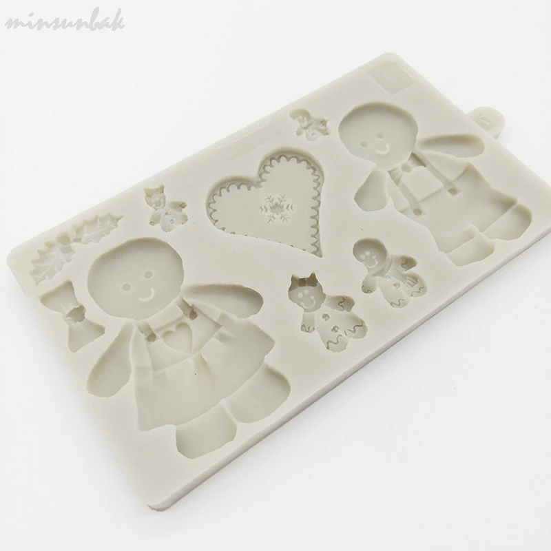 Minsunbak рождественские пряники силиконовая форма Снеговик Любовь помадка