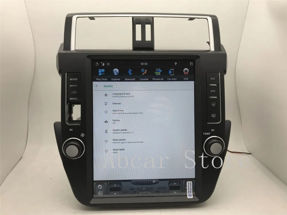 12,1 ''Tesla стиль Android 8,1 автомобильный dvd-плеер gps навигация для Toyota Land Cruiser Prado 150- стерео радио ips px6