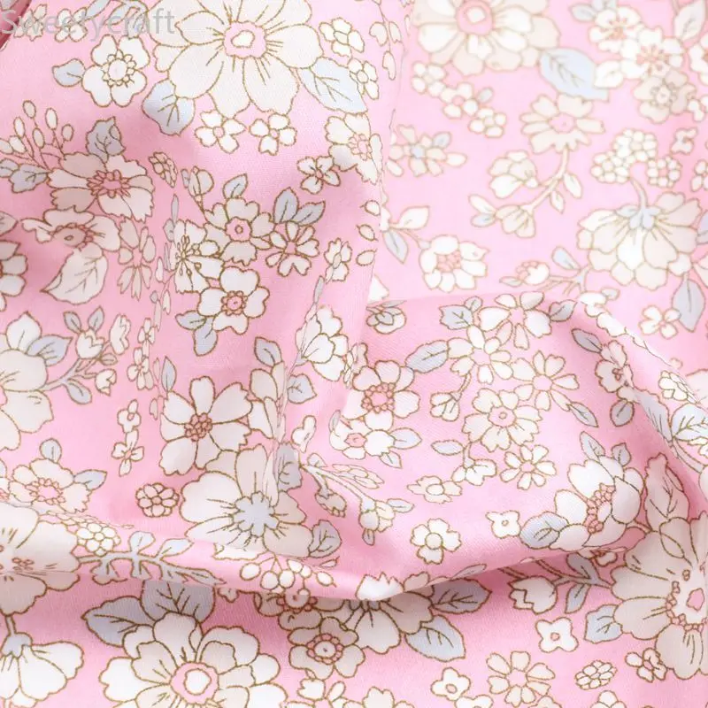 

Flower Printed Cotton Twill Fabric DIY Sewing Craft Patchwork Quilting Fat Quarter Tecido Clothes Tilda For Baby Sheet Textiles