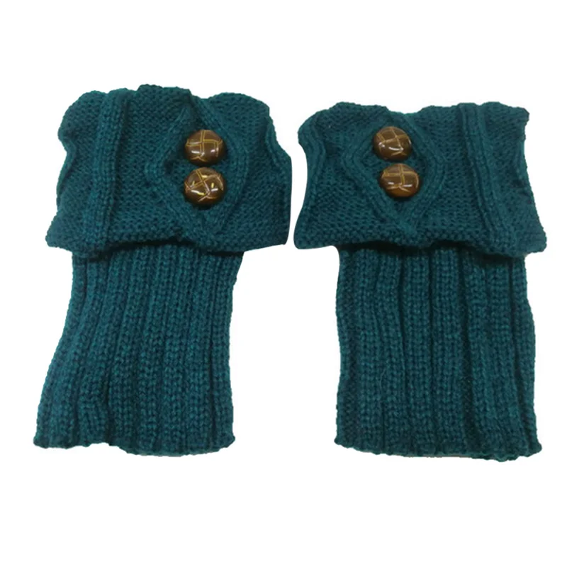 

Newly Warm Turn Button Socks Women Girl Knitted Ankle Guard Socks Leg Warmer 19ing