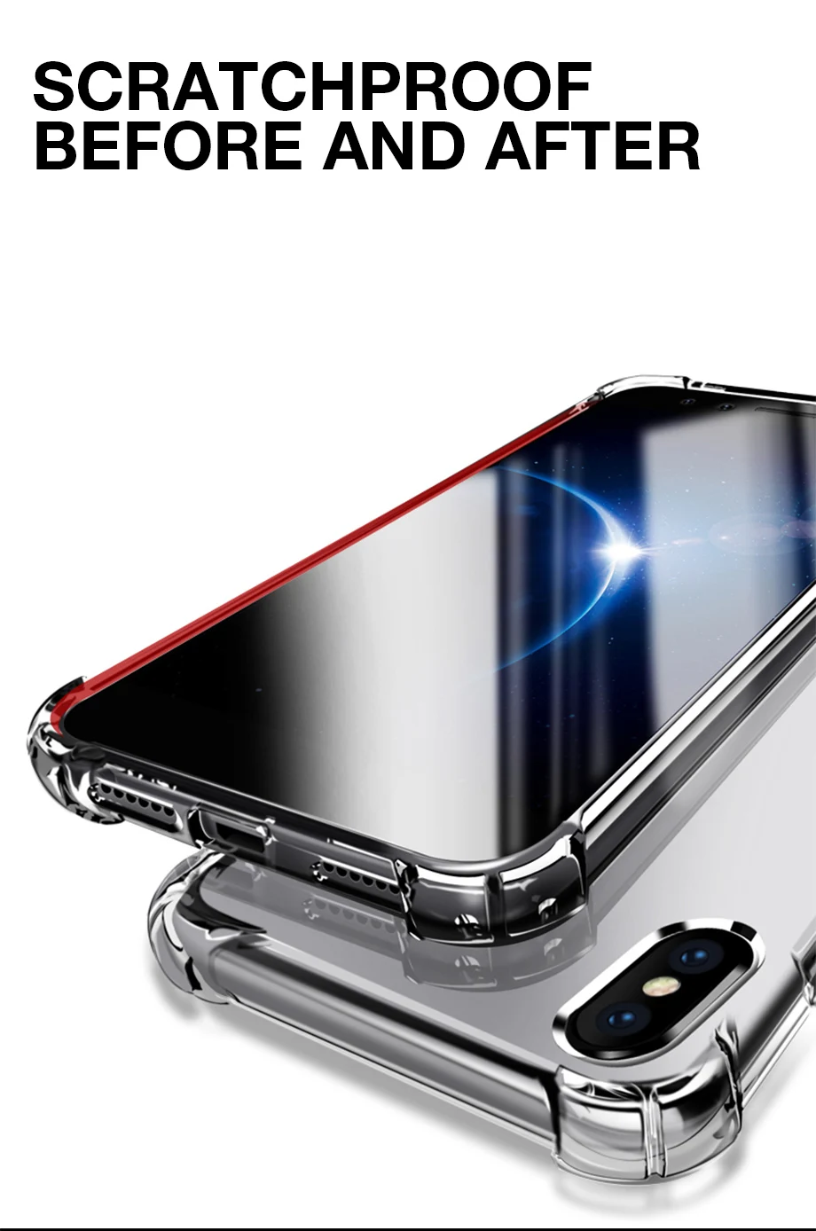 Роскошный противоударный силиконовый чехол для телефона чехол для iPhone 7 8 6 6S Plus 7 Plus 8 Plus X XS Max XR прозрачный защитный чехол