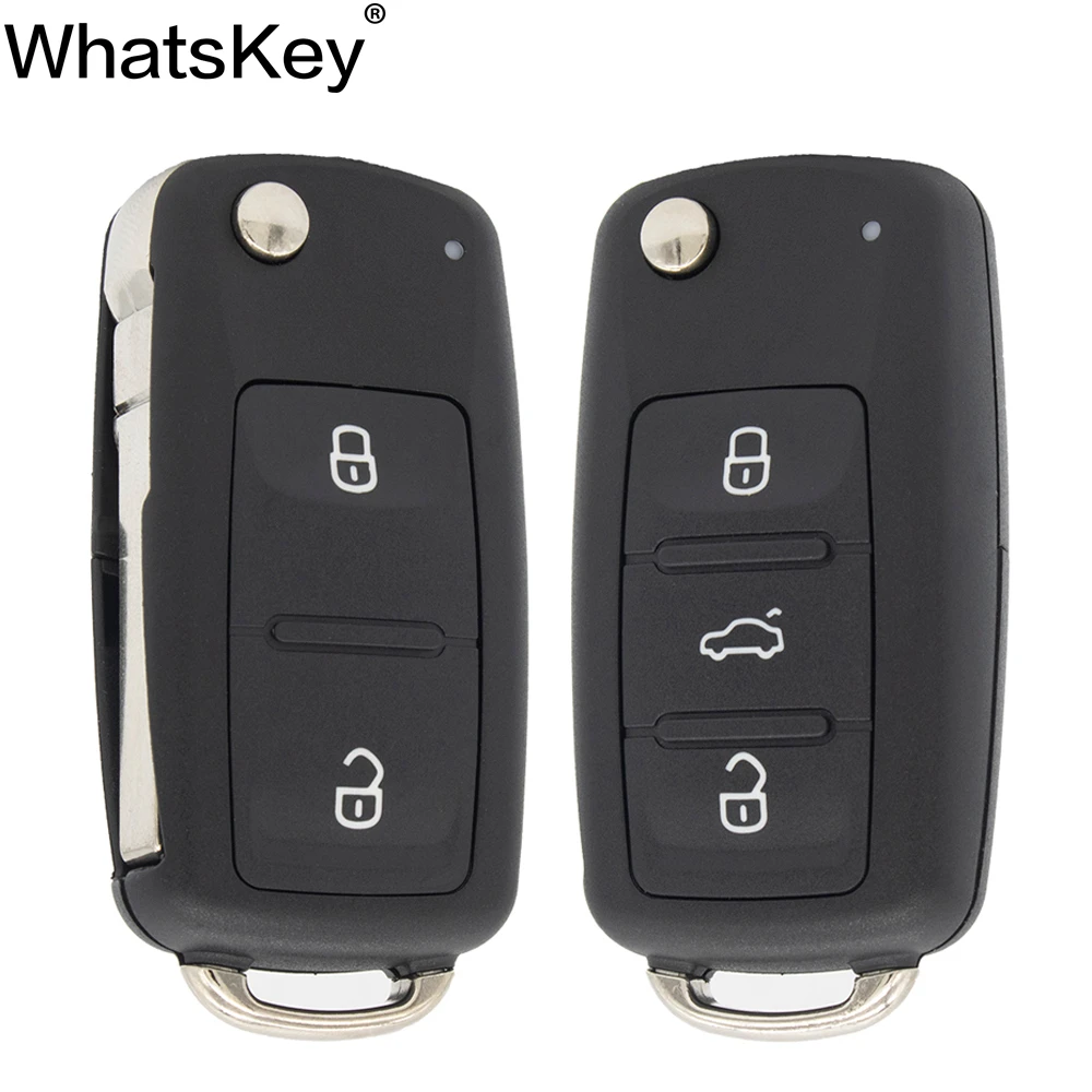 Корпус для автомобильных ключей WhatsKey чехол накладка Seat Altea Skoda Fabia Volkswagen VW Caddy Passat B5