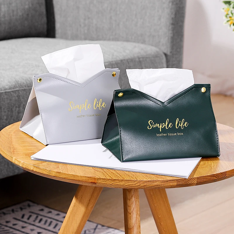 

Leather Tissue Box Car Living Room Drawing Paper Towel Storage Box Household Bedroom Girls Desktop Nordic Storage Box for Home