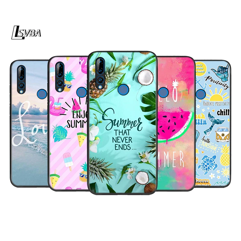 

Hello Summer Flowers For Honor 30i 30S 30 V30 V20 20E 20S 10X 10i 10 9N V9 8S 8C 7C Play 3E Lite Pro Silicone Phone Case