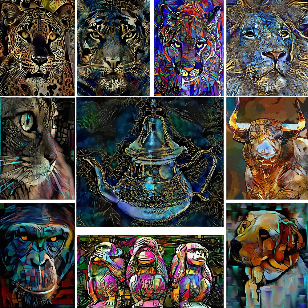 

New Full Square/Round Diamond Painting Animal 5d DIY Tiger Kit Diamond Embroidery Mosaic Art Home Decor Unique Christmas Gift