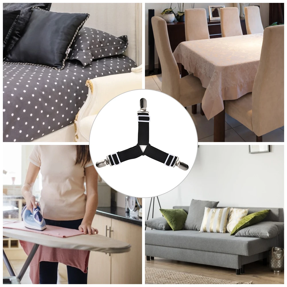 

Adjustable Elastic Bed Sheet Clip Mattress Cover Corner Holder Clip Hook Loop Fasteners Straps Grippers Home Textiles Gadgets