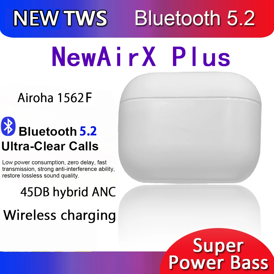 

NewAirX Plus Anc Wireless Bluetooth Earphone 45DB Airoha 1562F Earbuds Pk I900000 Tws I999999 Pro Max Air 3 Ear Buds Earphones
