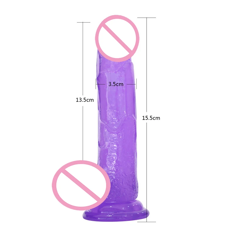 Женский мягкий прозрачный фаллоимитатор Анальная пробка Реалистичная сильная