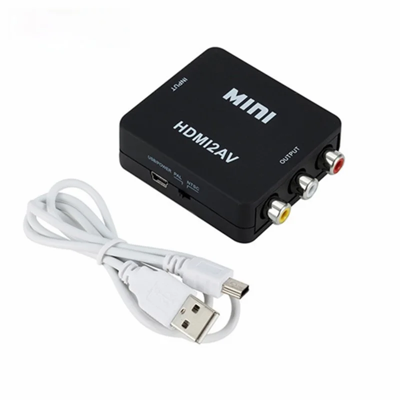 Мини совместимому с HDMI RCA AV/CVBS композитный видео AV конвертер адаптер HDMI2AV для ТВ