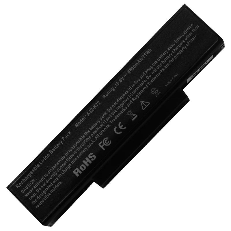 Аккумулятор ApexWay 6600 мАч для ноутбука ASUS N71 N71J N71JA N71JQ N71JV N71V N71VG 70 NX01B1000Z NXH1B1000Z|laptop