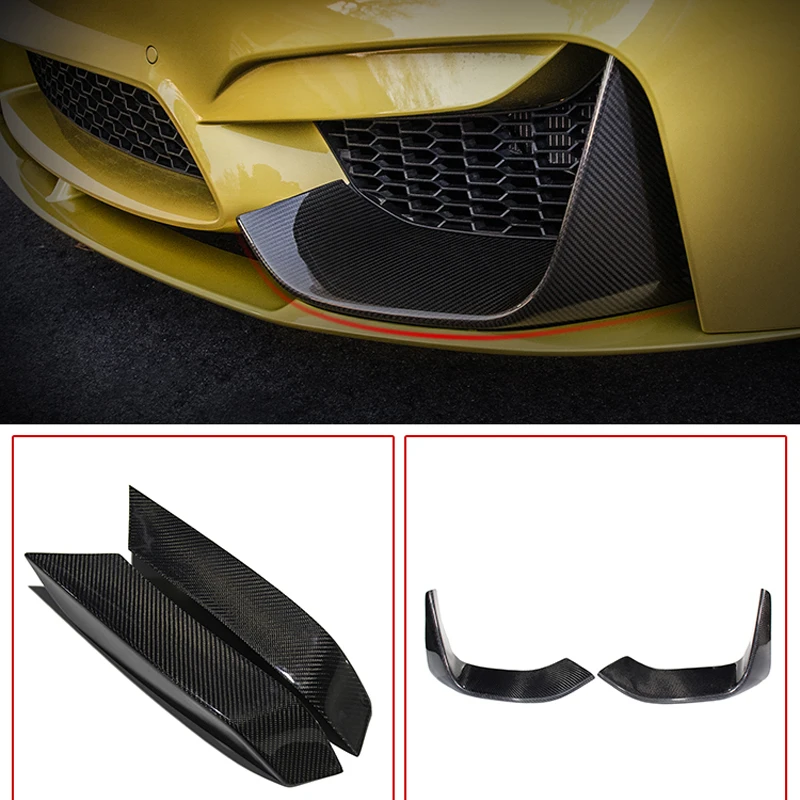 2 шт. разветвители для переднего бампера из углеродного волокна BMW 3 серии F80 M3 4 F82