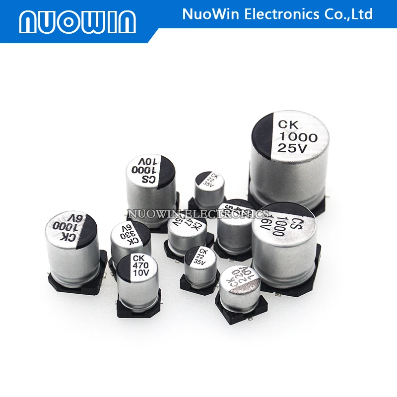 10 шт. SMD Алюминий электролитический конденсатор с алюминиевой крышкой 6 3 V 10V 16V