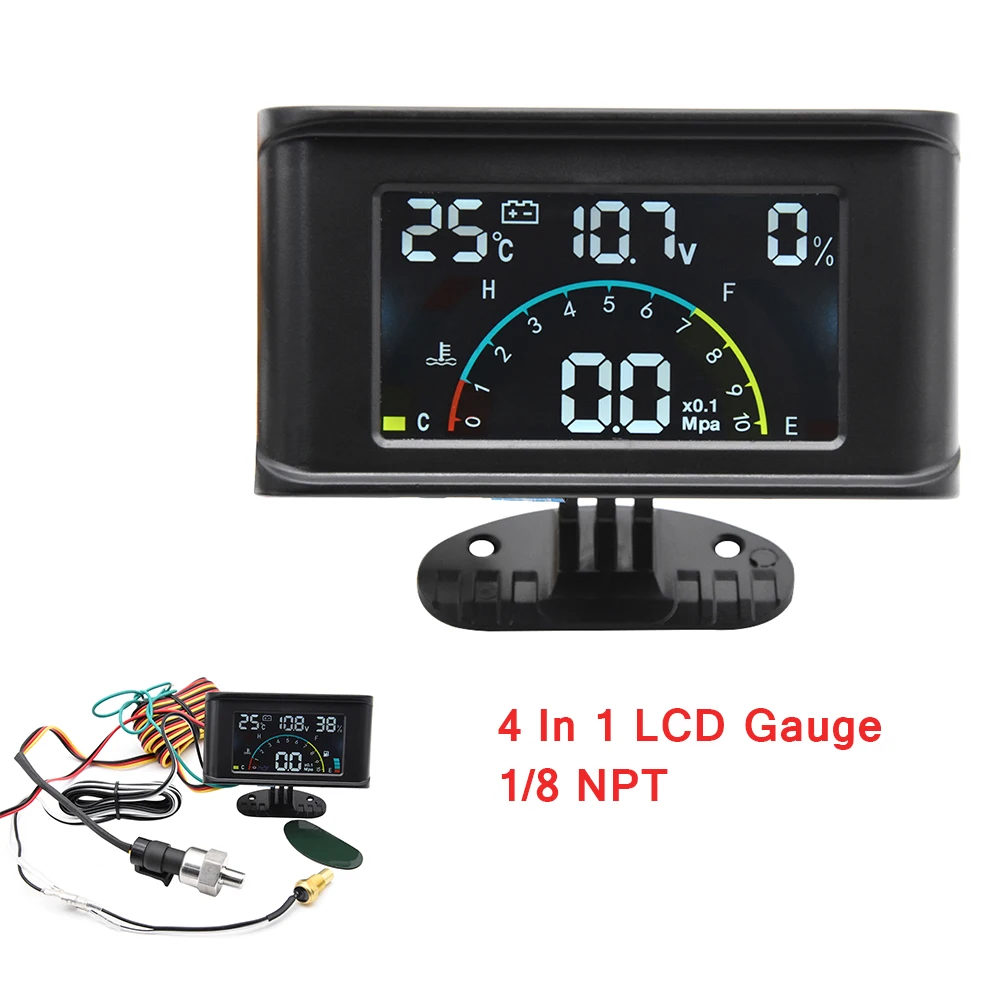 4 в 1 ЖК датчик сигнализации с датчиками измеритель напряжения вольт 12 В 24