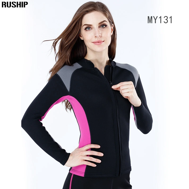 

2MM Women Diving Suit Jacket Neoprene SCR Superelastic Diving Clothes Waterproof Keep Warm Surfing Diving RashGuard Shirts