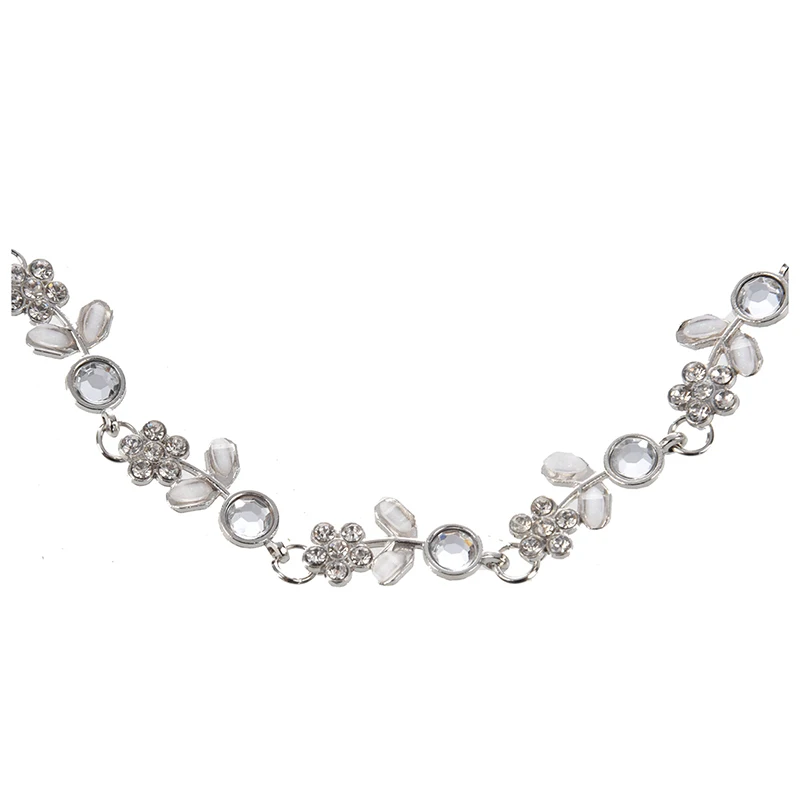 Мода женщин Серебряный горный хрусталь кристалл цветок лента для