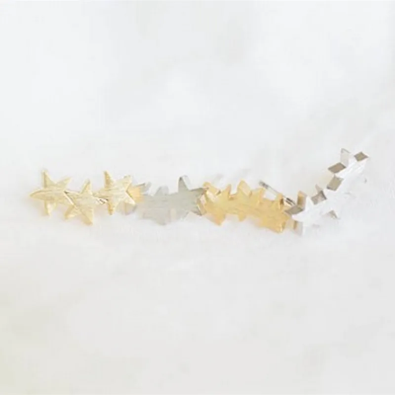 Классические серьги-гвоздики в форме звезды модные пентаграммы для женщин три