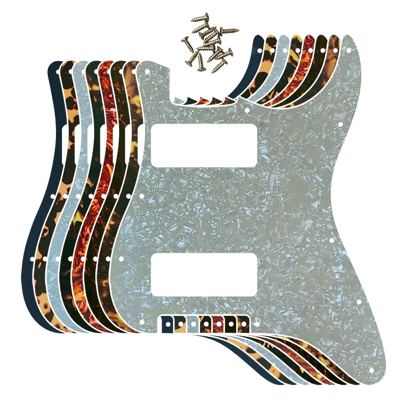

Pleroo Great Quality Guitar For US 11Screw Hole Strat Guitar Pickguard Blank With 2P90 Humbuckers Multiple Colors Flame Pattern
