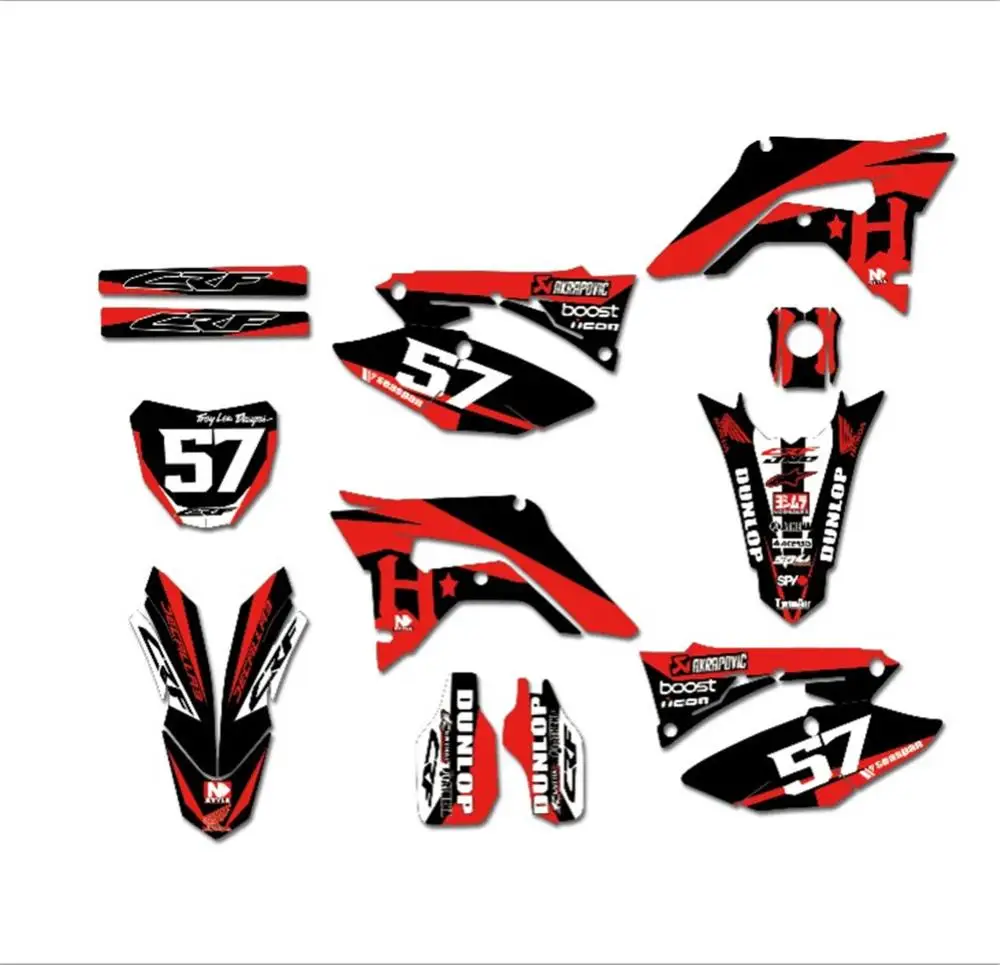 Стиль командная графика фоны наклейки Наборы для Honda CRF250 CRF250R CRF 250 250R