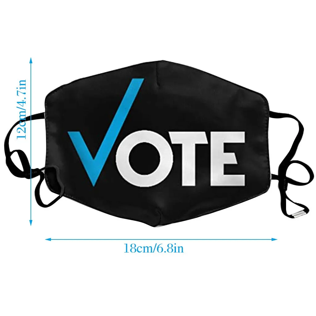 

VOTE Letter Printing Black Face Mask Ski Mask Adults Women And Men Breathable Cotton Face Masks Protective funda mascarilla