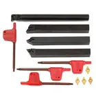 ABSF 4 Внешний токарный внутренний токарный инструмент держатель S10K-SDUCR07 + SDJCR1010H07 + SDJCL1010H07 + SDNCN1010H07 + 4 вставки DCMT070204