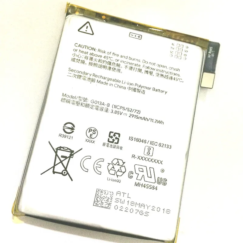 

New High Quality 2915mAh Battery G013A G013B for Google Pixel 3 Cell Phone