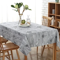 retro wood grain printed cotton sheets towel table rice cotton linen tablecloth decorative cover kitchen home table cloth