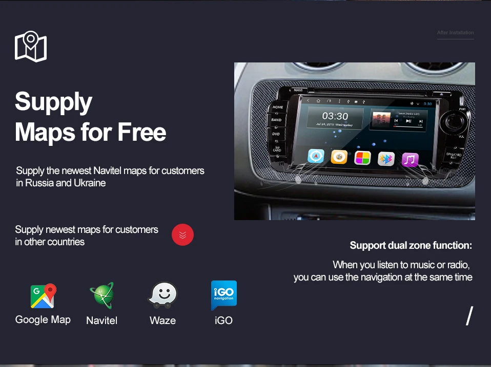 Infispruce 7 inch Android 9.0 car dvd for Seat Ibiza 2009 2010 2011 2012 2013 car radio navigation