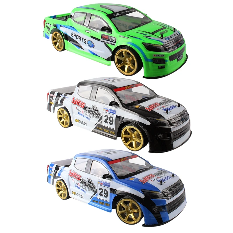 

1:10 70 км/ч 2,4G RC автомобиль 4WD двойной Батарея высокое Мощность светодиодный фар гоночный автомобиль грузовик RC Drift гоночный автомобиль