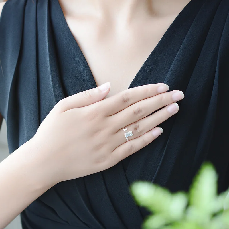 Женское кольцо из серебра 925 пробы с открытым пальцем | Украшения и аксессуары