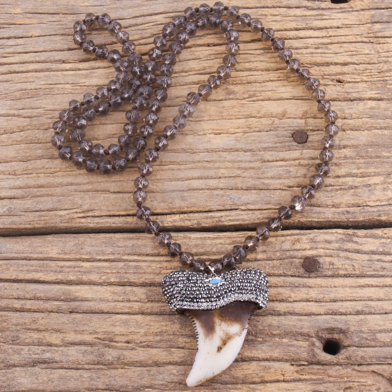 Бесплатная доставка модные длинные хрустальные ожерелья со стеклянным узелком