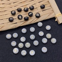 natural freshwater shells 10 piecesbag round loose spacer beads couple gift jewelry making diy bracelet necklace accessory 8mm