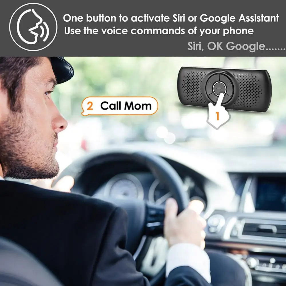 Многоточечный Громкая связь 4 1 + EDR беспроводной Bluetooth комплект громкой связи MP3