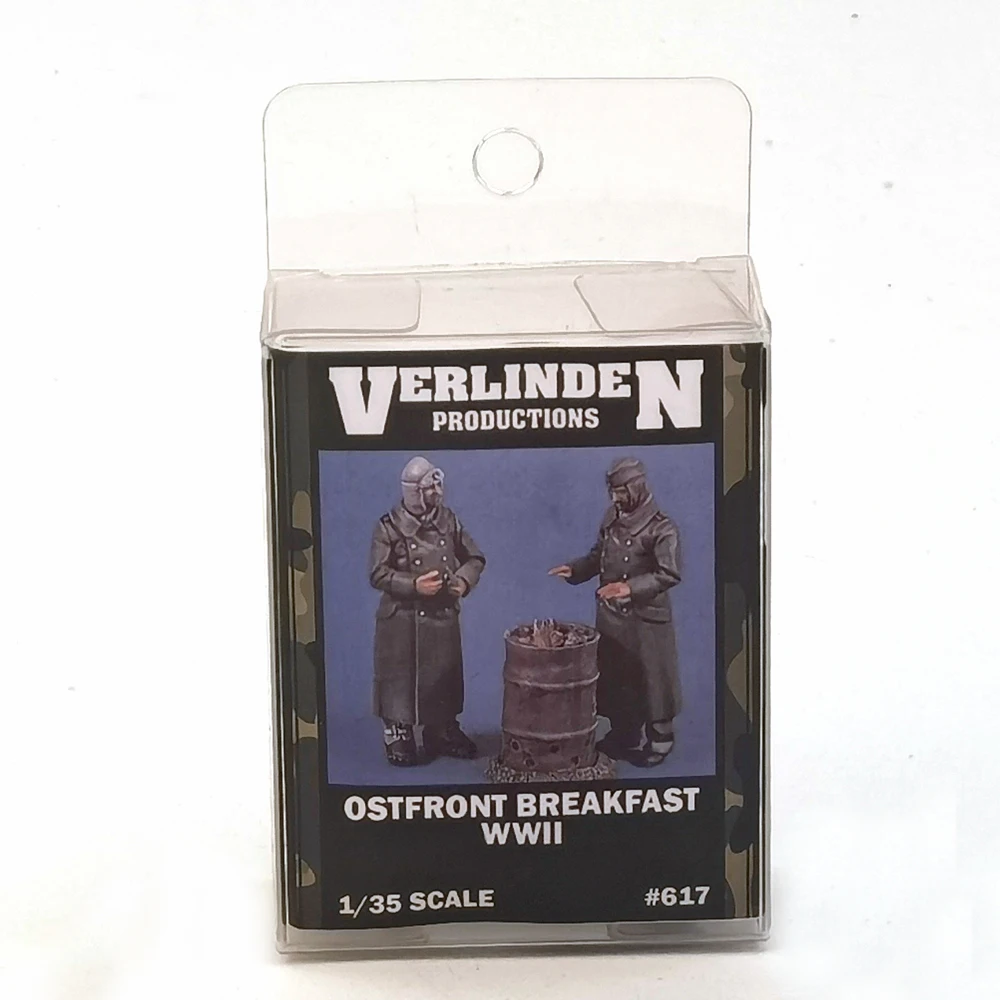 

1/35 WWII "Ostfront Breakfast" German Soldiers (2 Figures/Set) VERLINDEN #617 Resin Kits Unassembled Uncolored