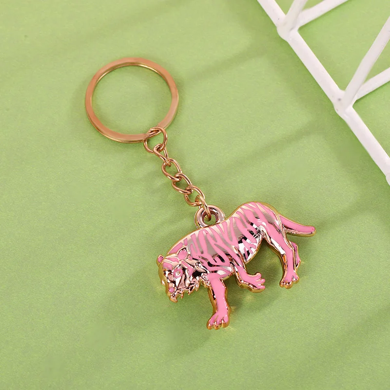 Брелок из сплава с тигром для женщин и мужчин цветное животное тигр