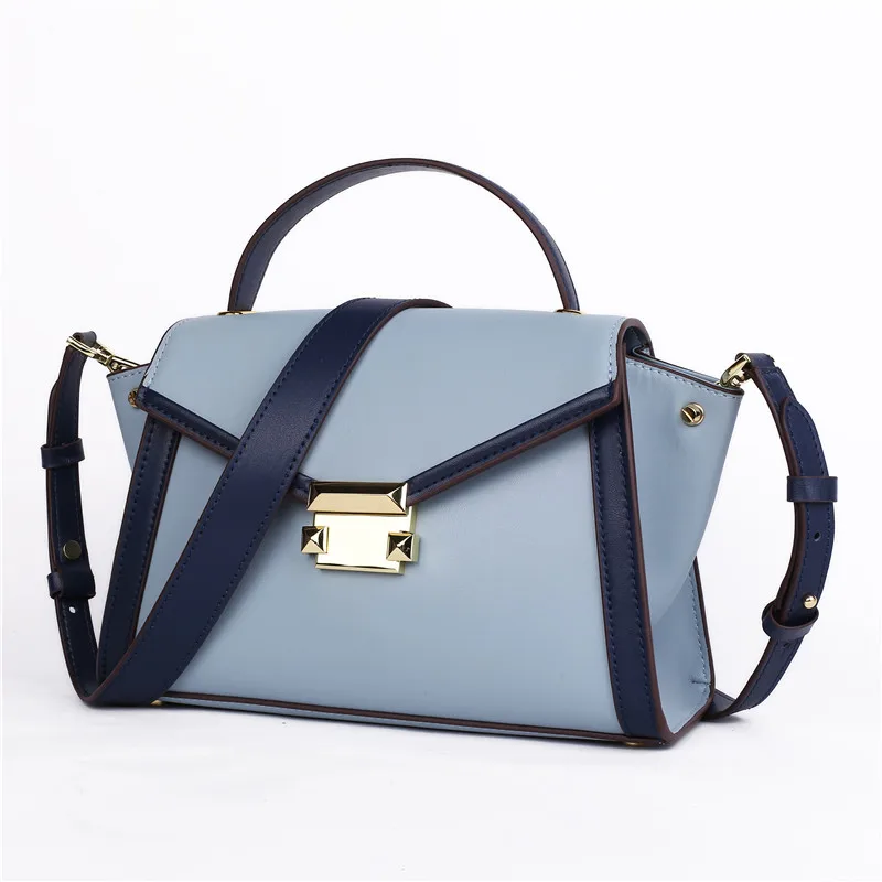 

Модная женская сумка из натуральной кожи, роскошные женские сумки, розовая и серая сумка-мессенджер на плечо, большие сумки через плечо со в...