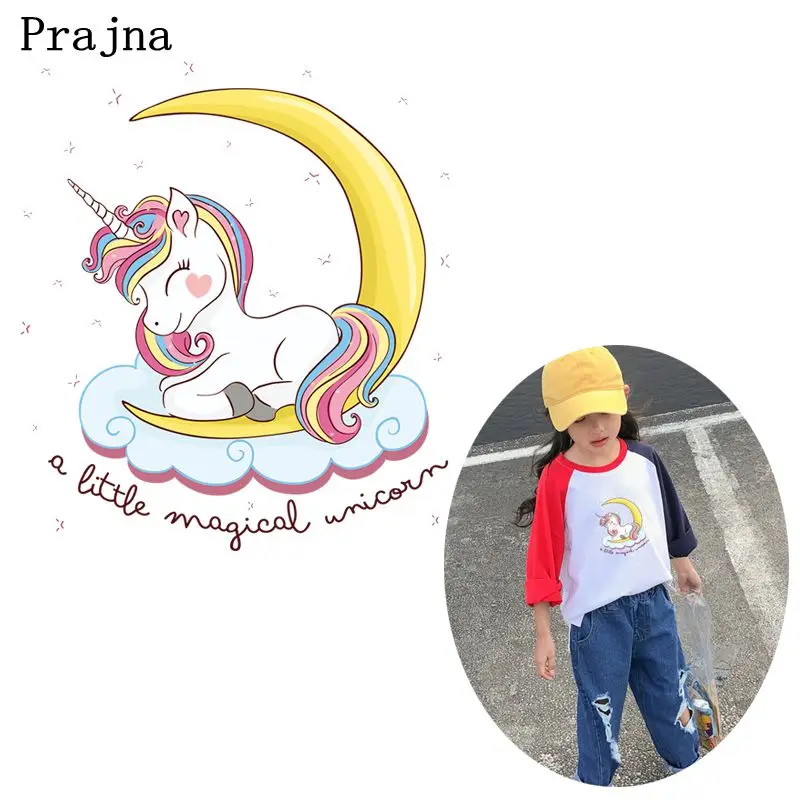 Праджня хиппи нашивки в форме единорога передачи тепла винил для переноса утюгом