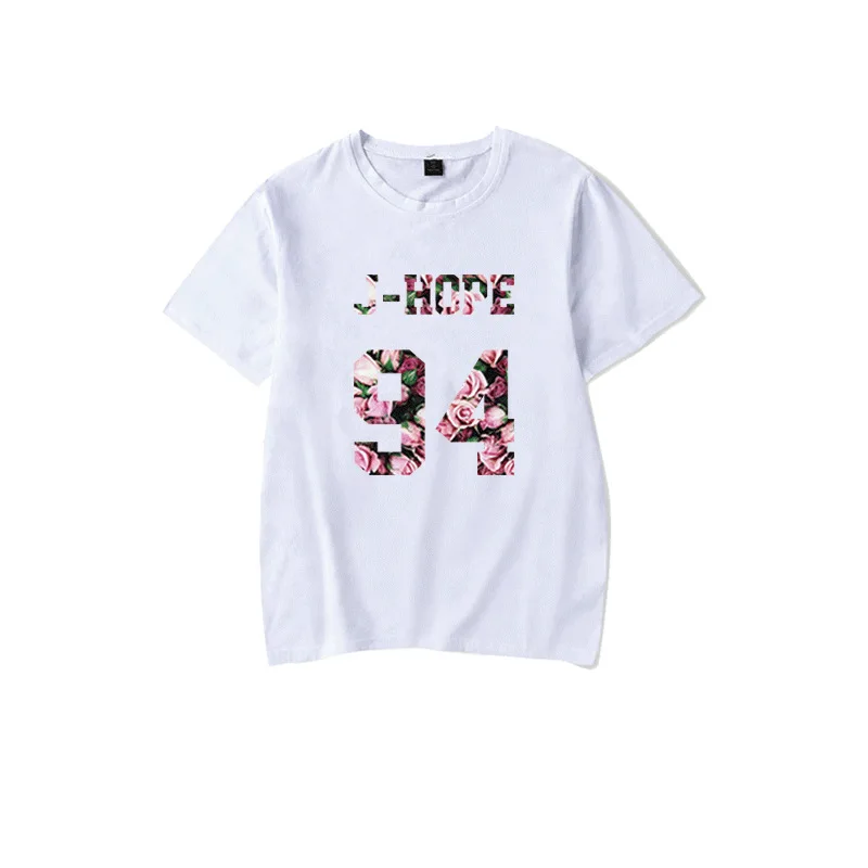 

Kpop J-HOPE White T-shirt Kpop Fashion Bangtan Tee Short Sleeve Summer Black T-shirt new arrivals Kpop bangtan boys J-HOPE