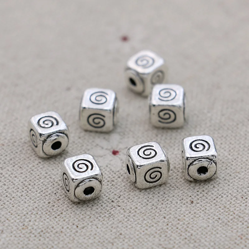 Бусины-разделители для изготовления ювелирных изделий квадратные покрытые