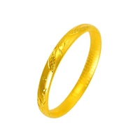 dragon phoenix women bangle bracelet yellow gold filled classic wedding bridal jewelry gift